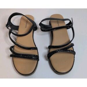Andiamo Women's Sparkle Black Sandals Size 11 W
